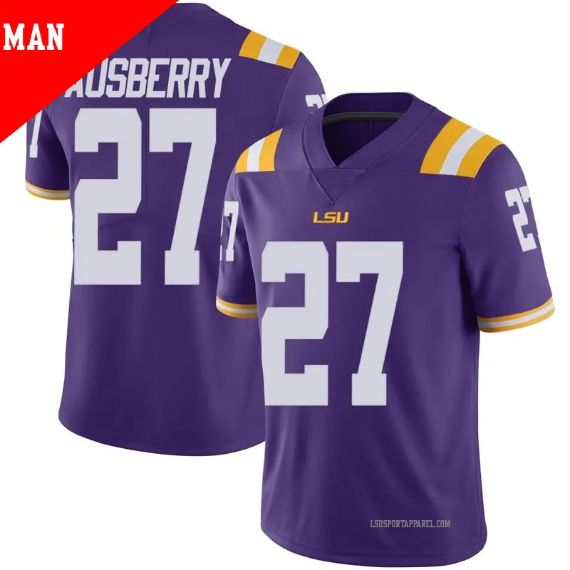 Men's ＃27 Austin Ausberry LSU Tigers Limited Purple Vapor Untouchable Football College Jersey