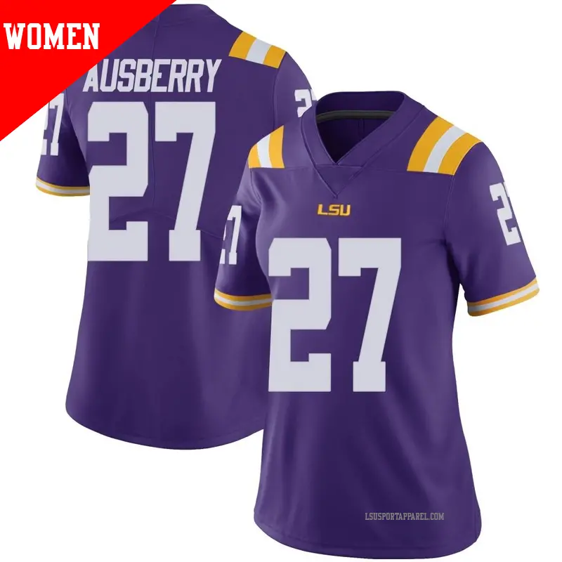 Women's ＃27 Austin Ausberry LSU Tigers Limited Purple Vapor Untouchable Football College Jersey