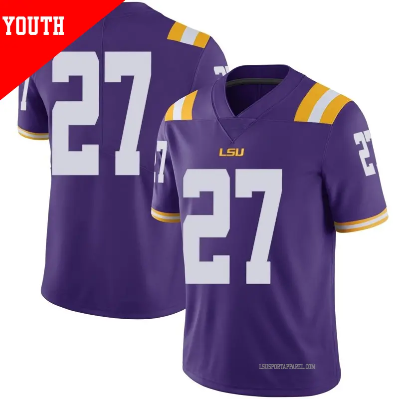 Youth ＃27 Austin Ausberry LSU Tigers Limited Purple Football College Jersey